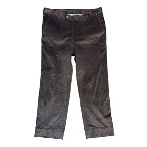 Berle Duca Visconti di Modrone Corduroy Pants Charcoal Grey Mens 36x29 Soft